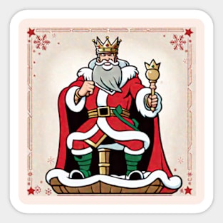 The king Christmas Sticker